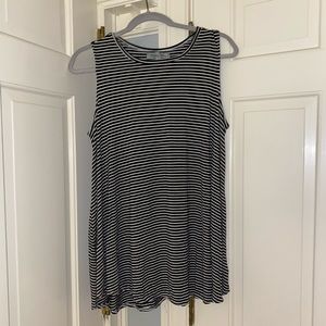 Black and White Striped Tunic